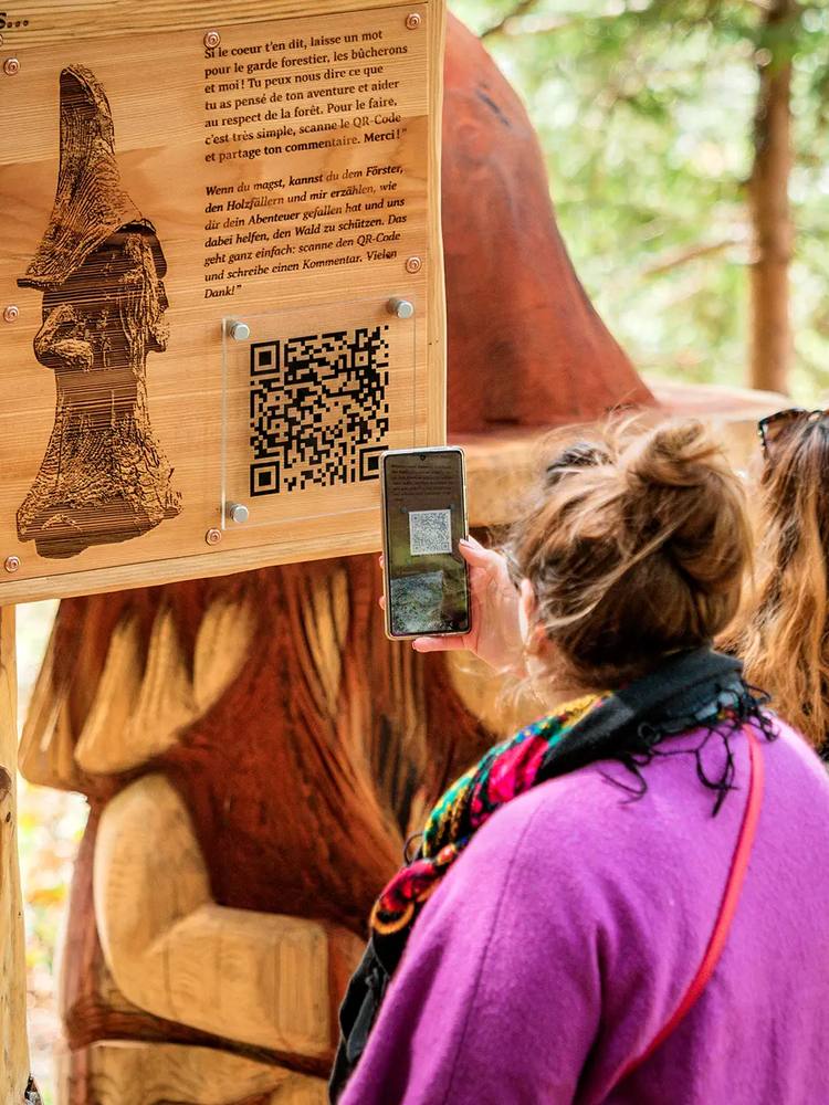 Le code QR qui invite les visiteurs à laisser leur avis